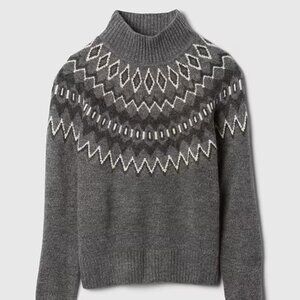 GAP Relaxed Fair Isle Mockneck Sweater - Small